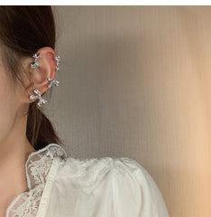 Diamond-studded Bow Earrings Summer Trendy Ear Clips