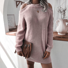 Knitwear College Sweaters Sweater For Women Long Blue Gray