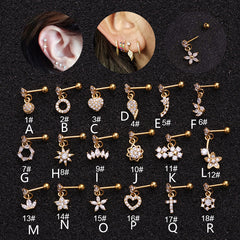 Piercing New Micro-Inlaid Zircon Earrings