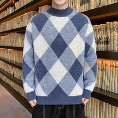 Young Handsome Half Turtleneck Sweater Men's Knitwear Trend Men's Clothing