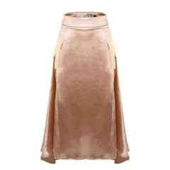 Sparkling irregular satin fishtail skirt