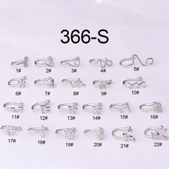New Style Copper Inlaid Zircon Non-porous Piercing Clip Nose Ring