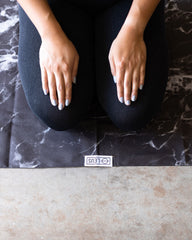 Black Marble Yoga ECO Towel