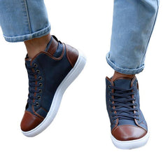 Men Lace-Up Leather Boots