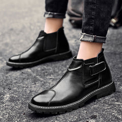 Trendy Retro Tooling Boots Sleeve Leather Boots Men