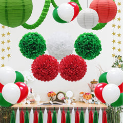 Christmas Decorations-Wall Decoration Background Decoration Flower Honeycomb Set