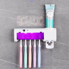 UV Light Toothbrush Sterilizer Dustproof Toothbrush Wall Mount Rack