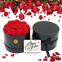 Valentines Day Gifts for Her, Roses Box, Real Roses That Last a Year and More, Preserved Red Eternal Roses, Fresh Forever Roses, Best Gifts for Women