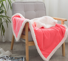 Double blankets spring and autumn warm nap blanket