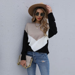 Round Neck Long-Sleeved Knitted Bottoming Sweater