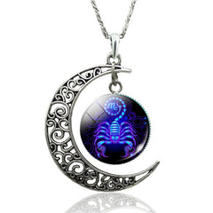 Zodiac Signs Moon Necklace - FLUKLY STORE