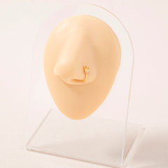 Amazon nose clip, gold micro-inlaid zircon crown nose ring, fashionable and fashionable non-perforated piercing nose studs