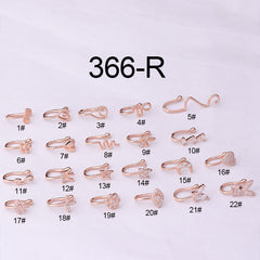 New Style Copper Inlaid Zircon Non-porous Piercing Clip Nose Ring