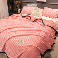 Solid Color Velvet Duvet Cover For Household Winter Warmth Thick Bedding Set Bedroom Set