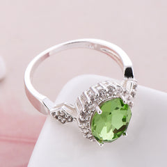 Fashion Temperament Red Crystal Jewelry Ring