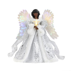 Christmas Tree Decoration Golden Angel Doll Tree Top Star LED Glow